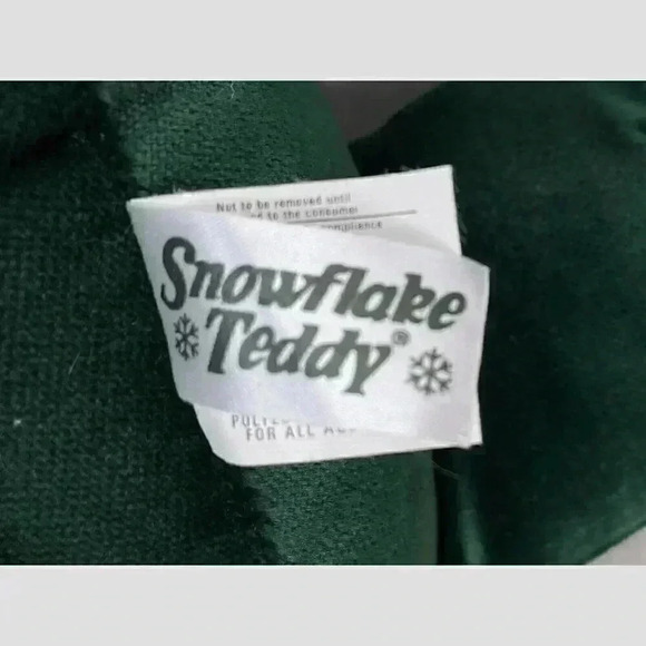 Vintage Santa Snowflake Teddy 1999 Plush Girl Bear‎ Green Red Plaid - Picture 7 of 10
